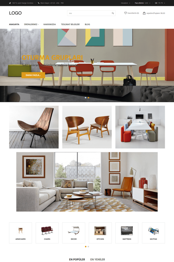 Furniture E-Commerce Template - E40