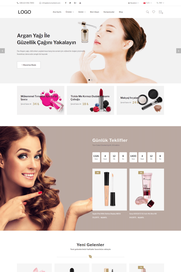 Cosmetic E-Commerce Template - E49