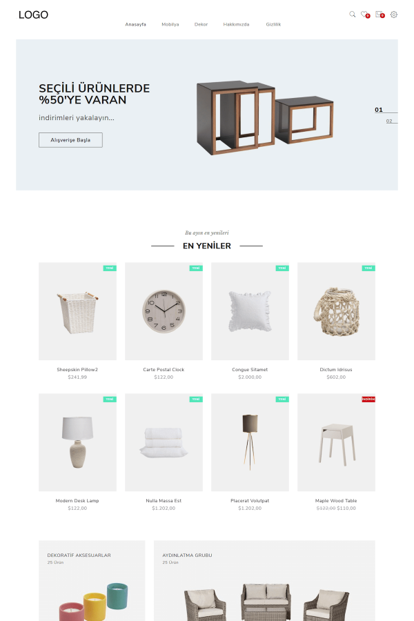 Furniture E-Commerce Template - E64