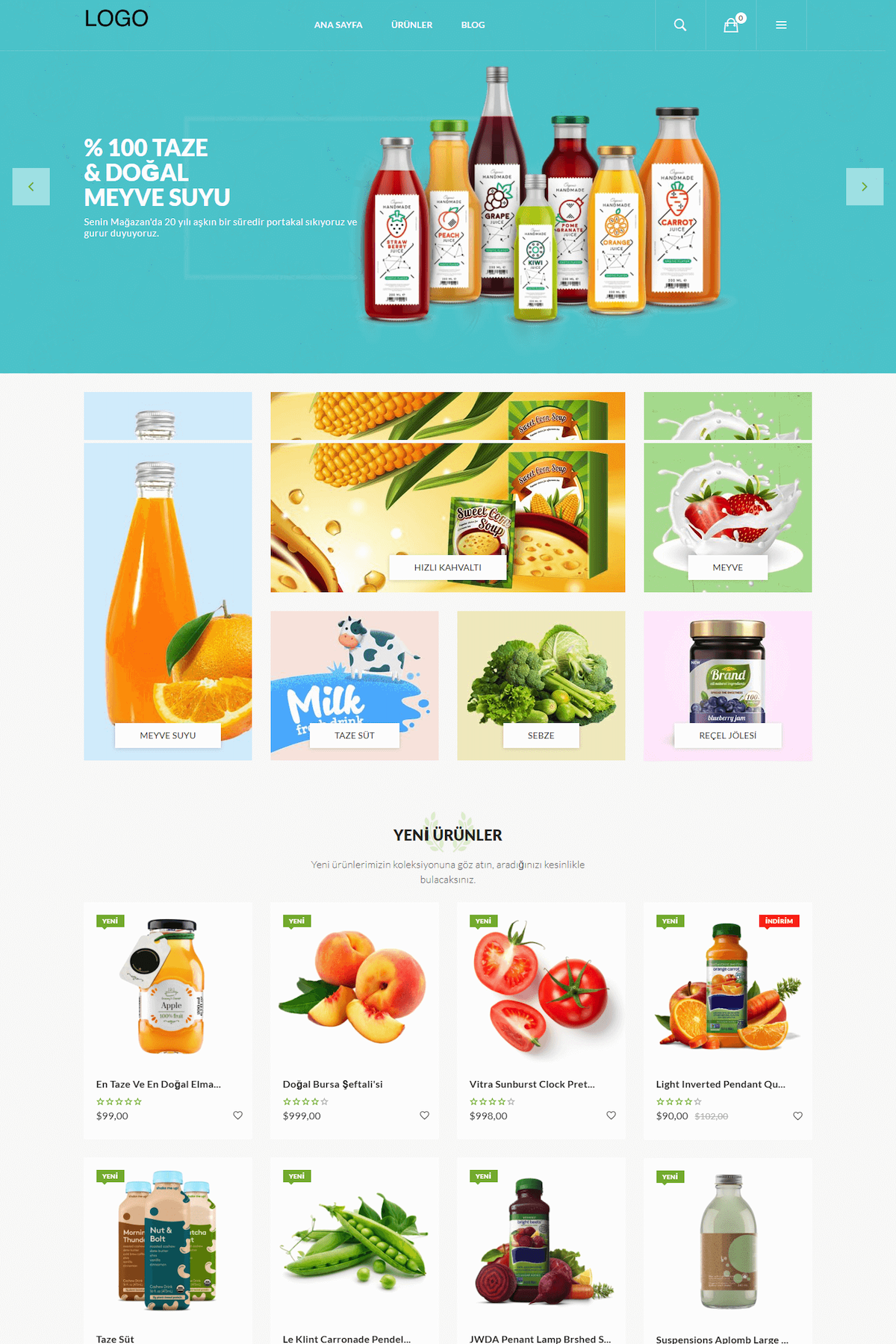 Organic Product E-Commerce Template - E77