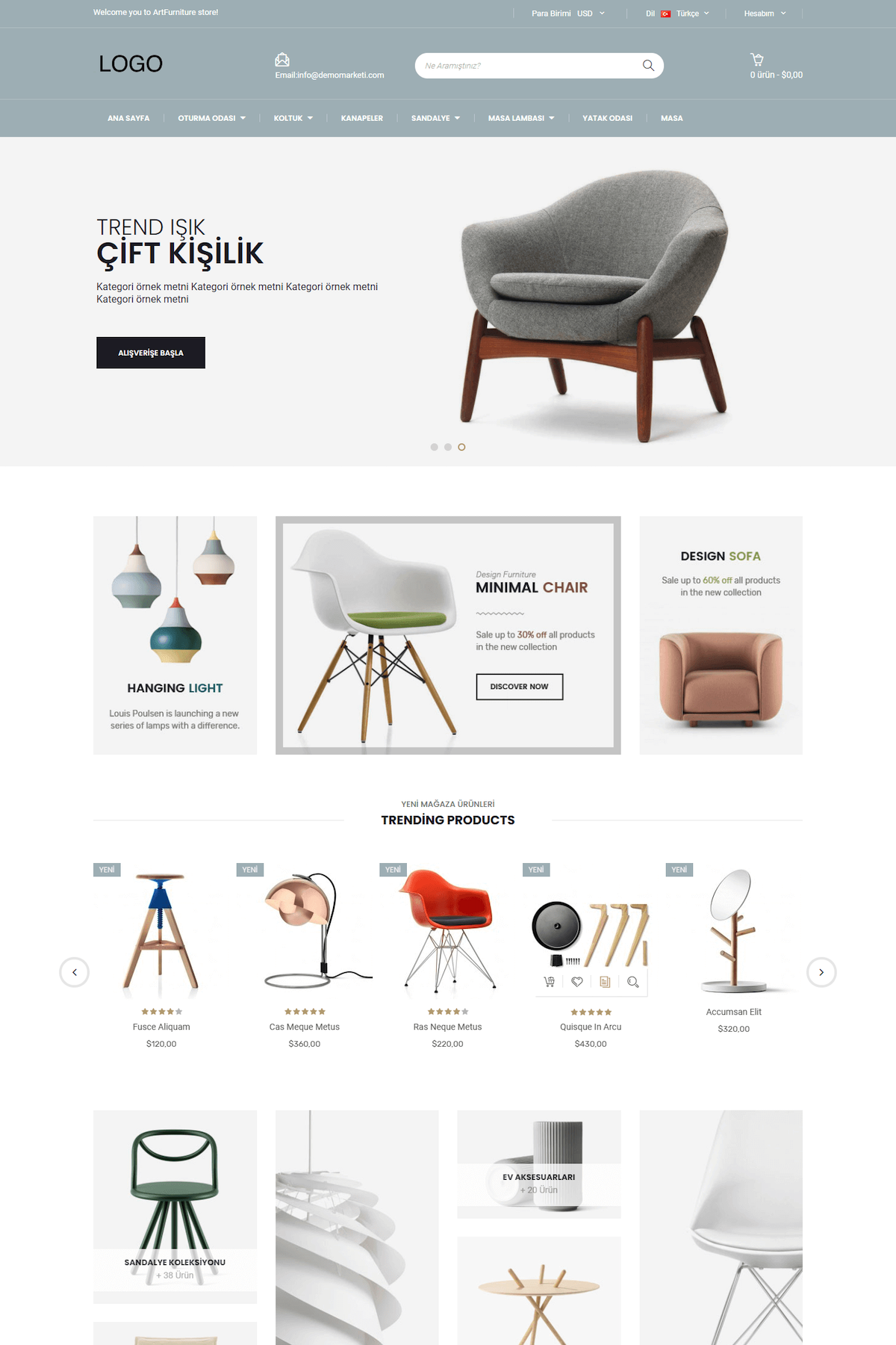 Furniture E-Commerce Template - E80